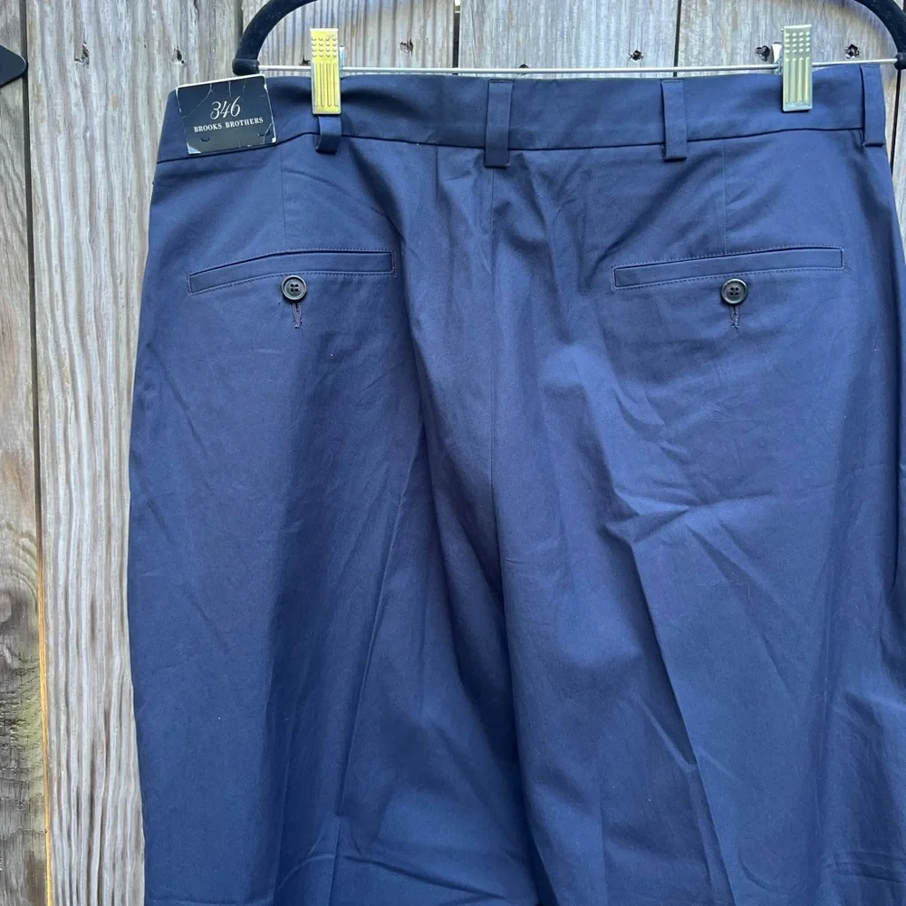 BROOKS BROTHERS 346 Navy Blue Pants Slacks Mens 36x30 NWT NEW